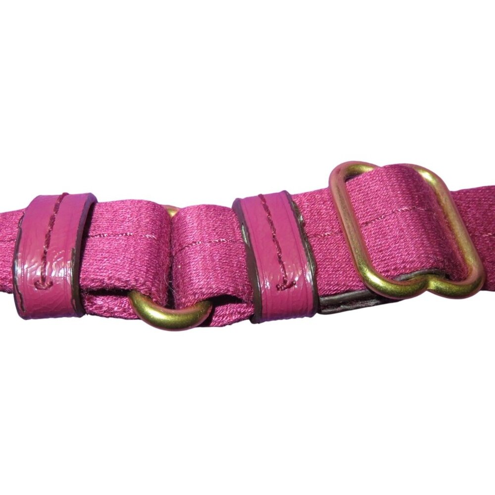 Coach Raspberry Python Embossed Leather Crossbody Messenger Bag in Red Raspberry - Picture 7 of 9